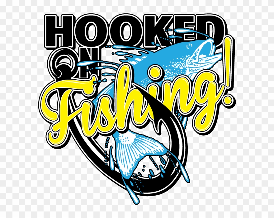 Hooked On Fishing Junior's Tank Top - Graphic Design Clipart
