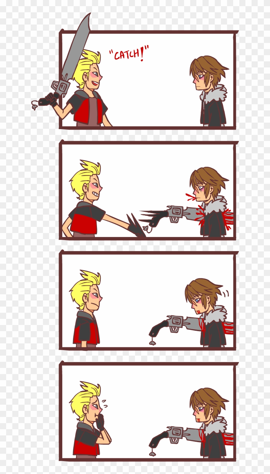 Inverts Illustrates Squall's Plan For A Surprise Attack - Ff8 Funny Comics Clipart