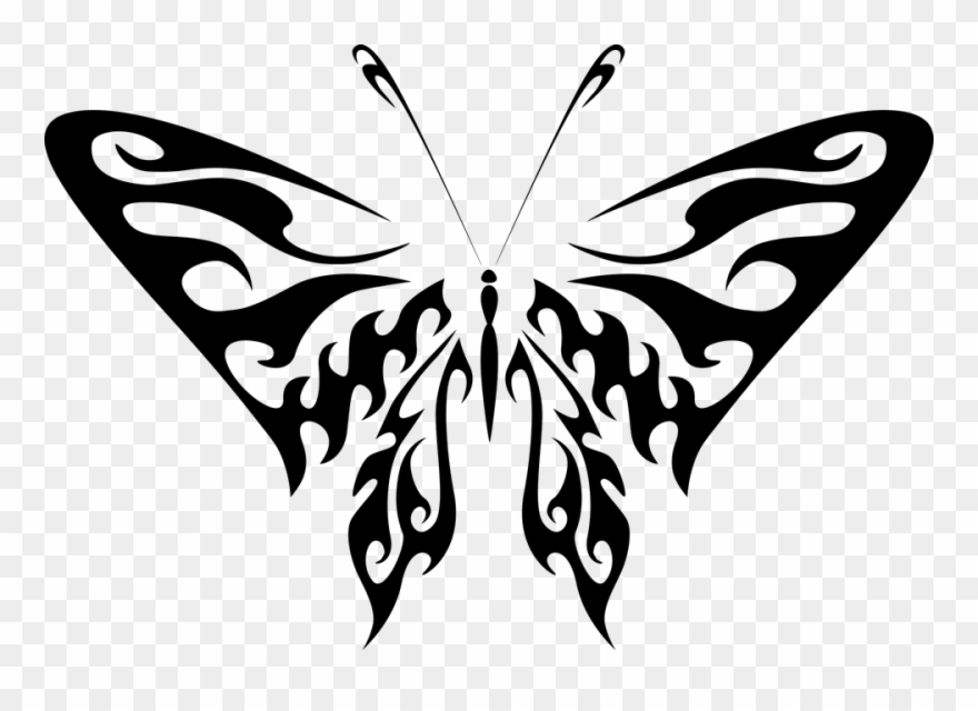 Black Butterfly Cliparts 13, Buy Clip Art - Butterfly Clip Art - Png Download