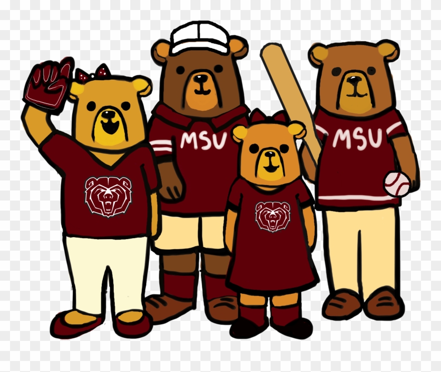 Spring Family Day - Missouri State Bears And Lady Bears Clipart