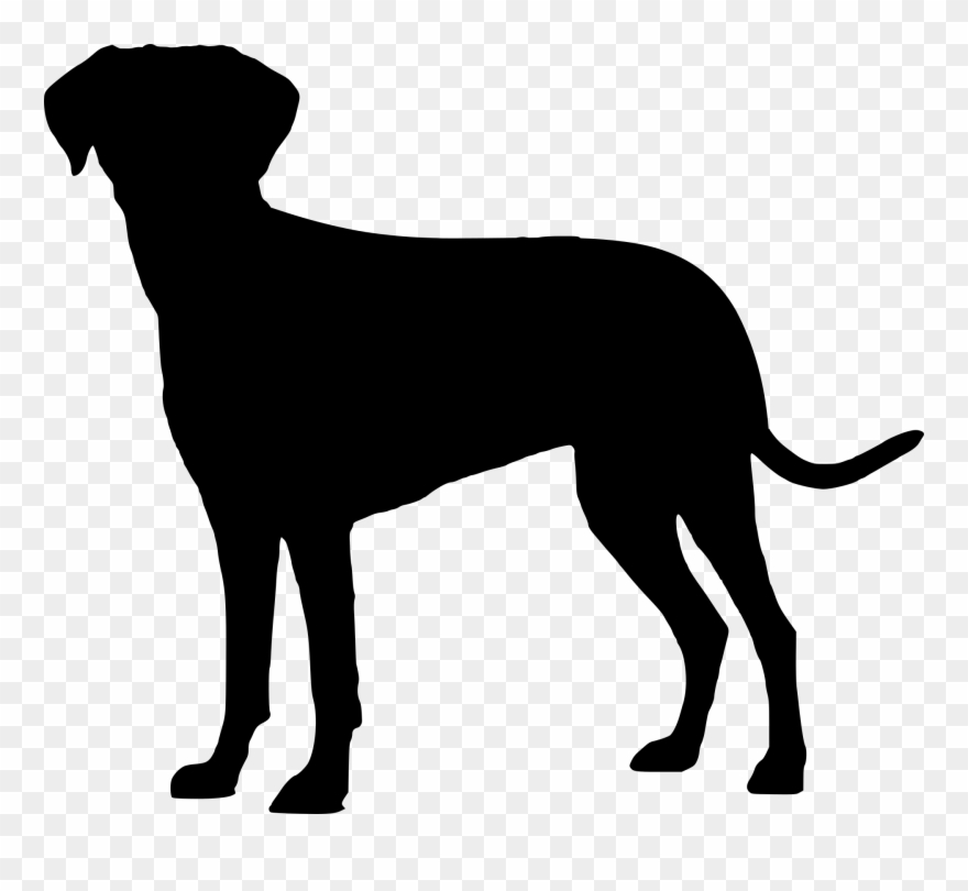 Clip Art - Silhouette Chien - Png Download