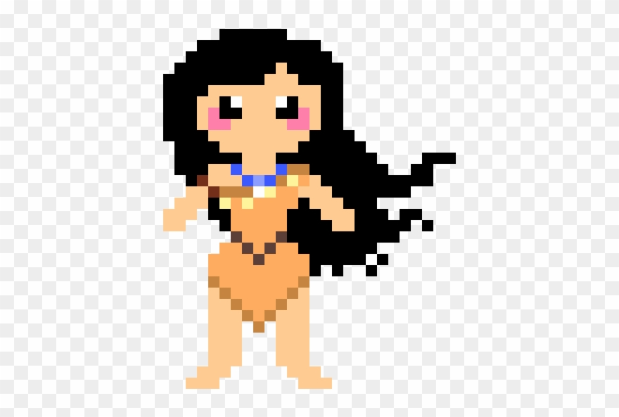 Pocahontas - Pixel Art Princesse Disney Pocahontas Clipart