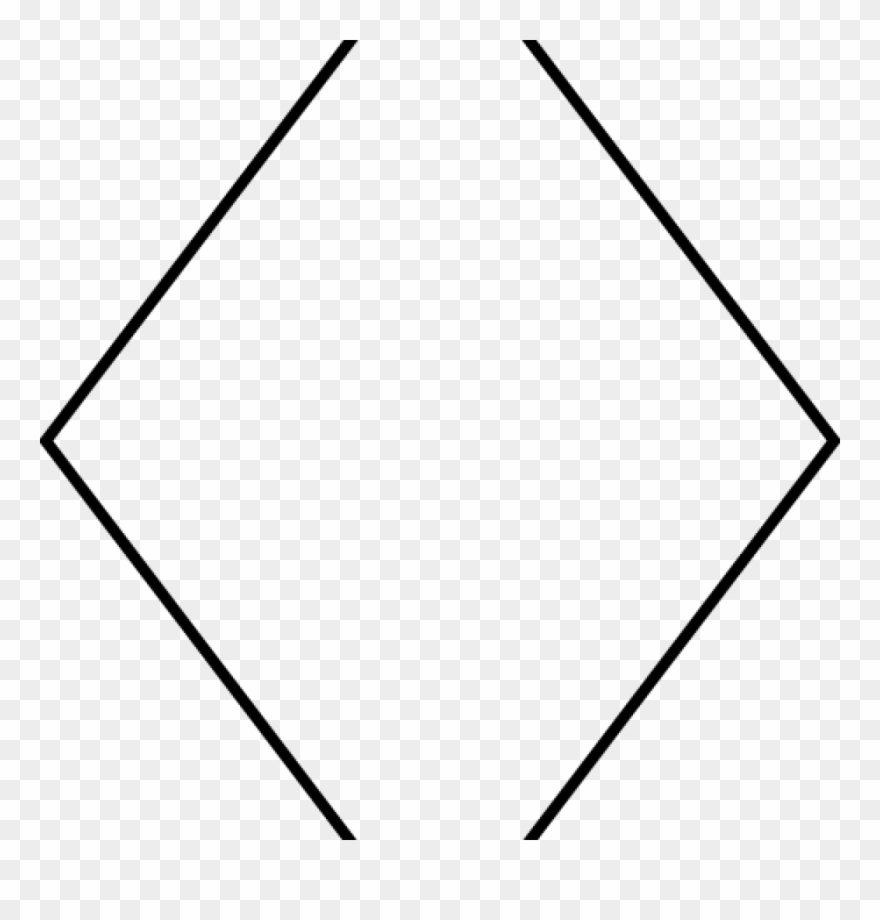 Diamond Shape Clipart Diamond Shape Free Clipart Space - Line Art - Png Download