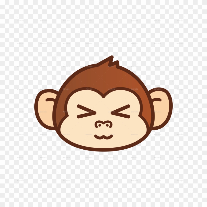 Pin Sad Monkey Clip Art - Cartoon Monkey Face Png Transparent Png