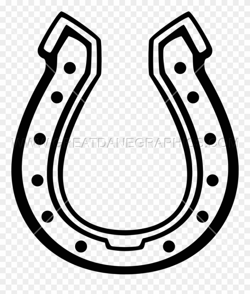 Production Ready Artwork For T Shirt Printing - Horse Shoe Drawing Clipart