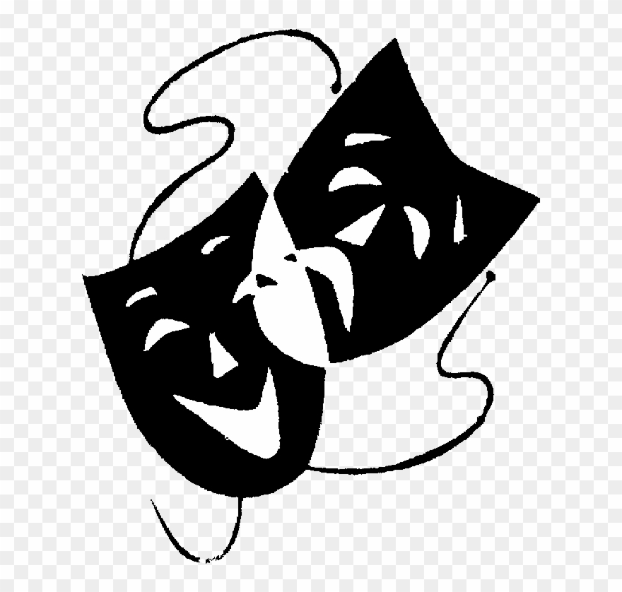 Free Comedy Tragedy Masks Clip Art - Comedy And Tragedy Masks Gifs - Png Download