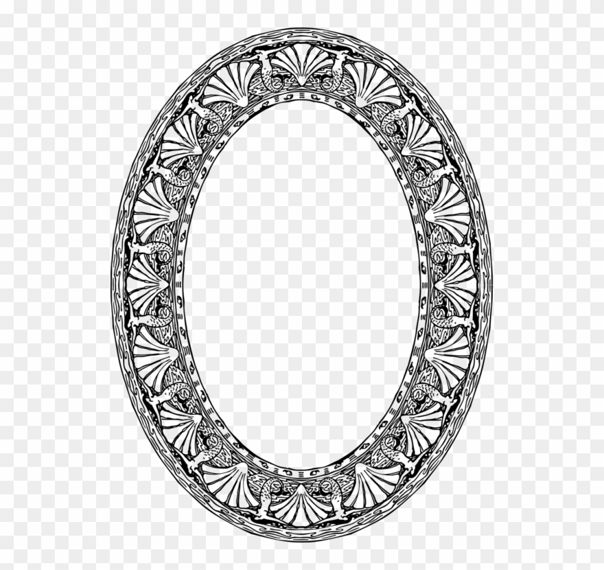 Picture Frames Circle Line And Form - Ellipse Frame Clipart