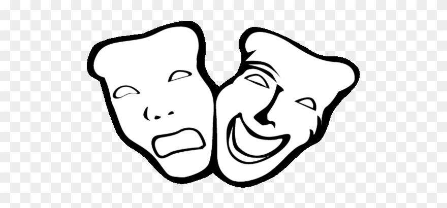 Dramamasks Colouring Pages - Drama Coloring Pages Clipart