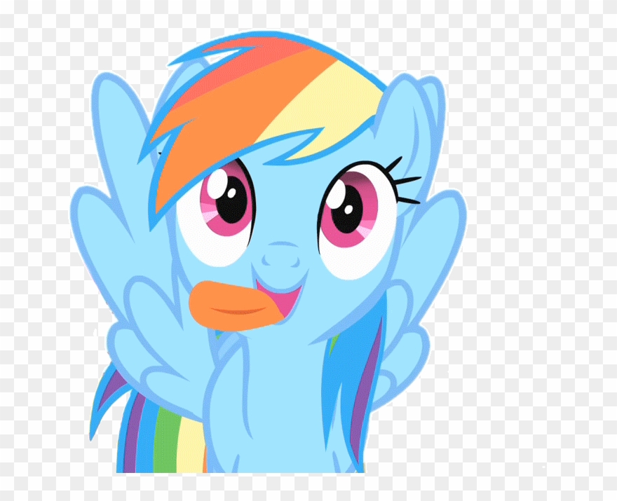 Apng Animated Goofy Rainbow Dash Tagme - Rainbow Dash Friendship Is Magic Clipart