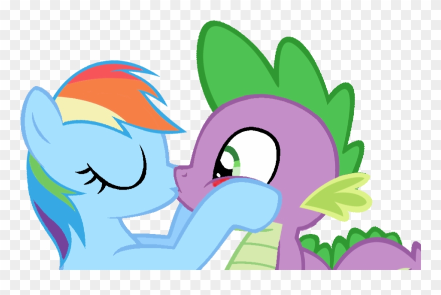 Lipstick Clipart Rainbow - Mlp Rainbow Dash Kiss - Png Download