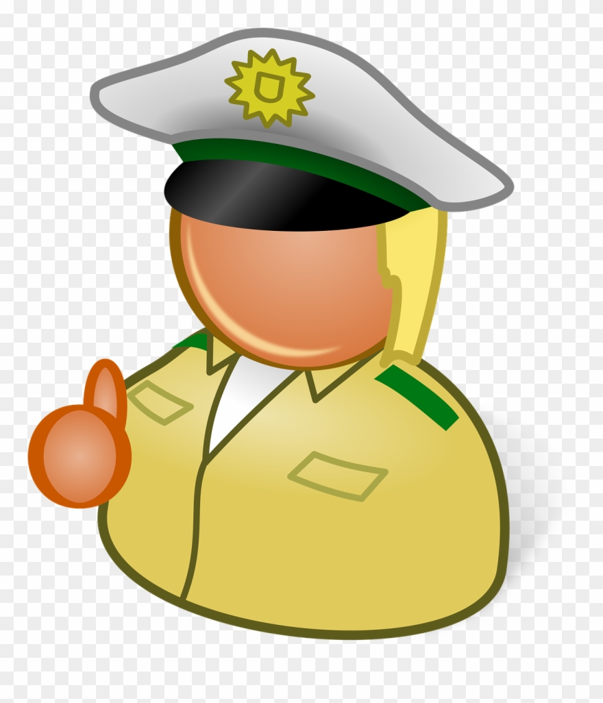 Cartoon Graduation Hat 26, Buy Clip Art - Police - Png Download