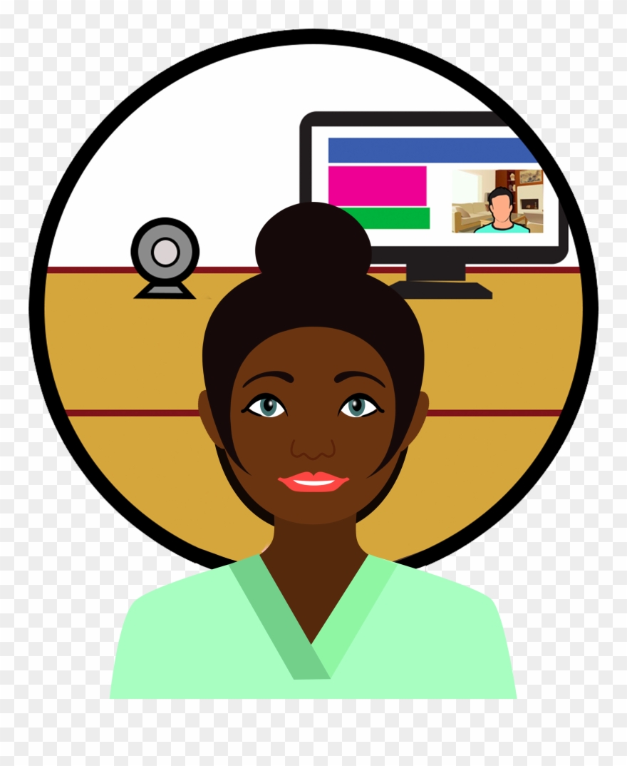 Telemedicine / Video Consultation - Cartoon Clipart