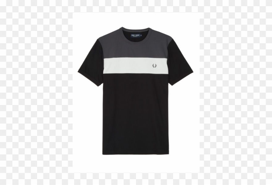 Fred Perry Color Block T-shirt - Fred Perry Embroidered Panel Clipart