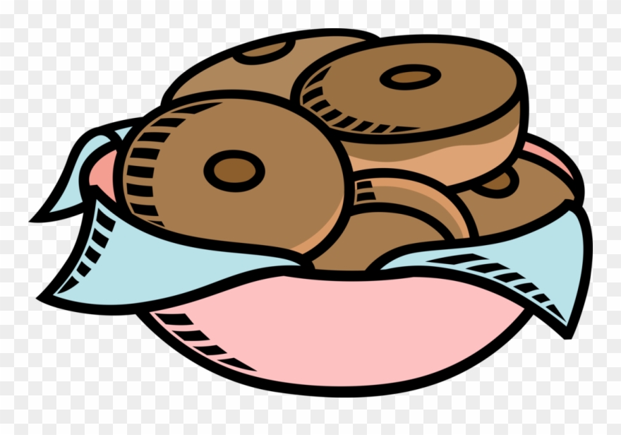 Vector Illustration Of Sweetened Fried Dough Donut - Pile Of Donuts Cartoon Clipart