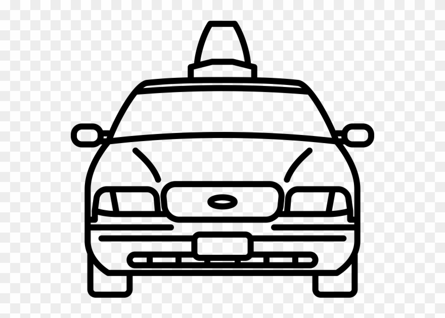 Taxi Rubber Stamp - Transport Clipart