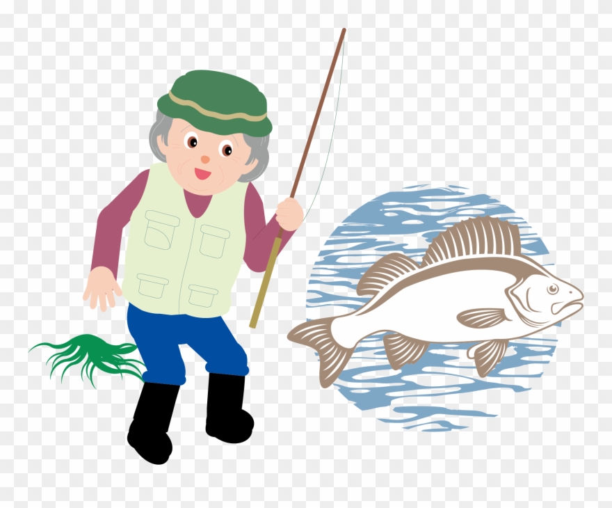 Cartoon Clip Art Old Man Transprent Png - People Fishing In Cartoon Transparent Png
