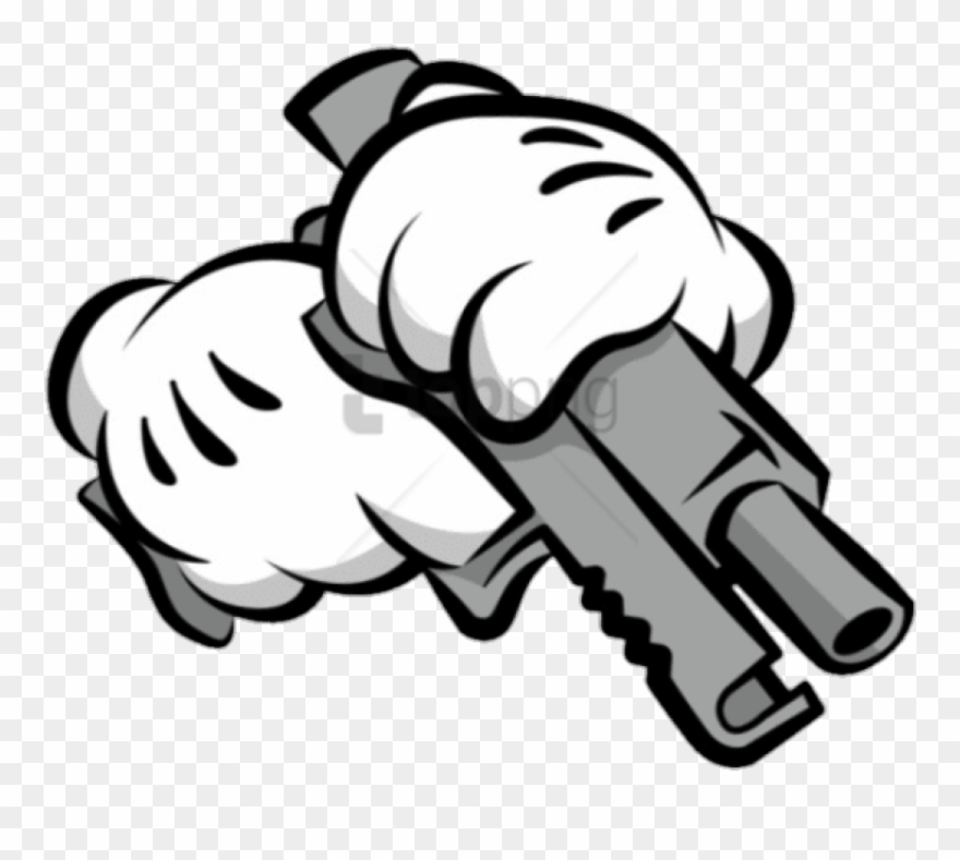 Report Abuse - Mickey Mouse Hands With Gun Clipart