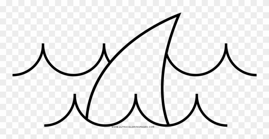 Shark Fin Coloring Page - Shark Clipart