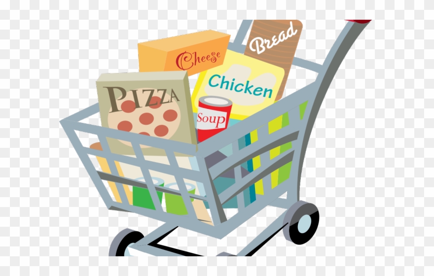 Trolley Clipart Cute - Grocery Cart Clipart - Png Download