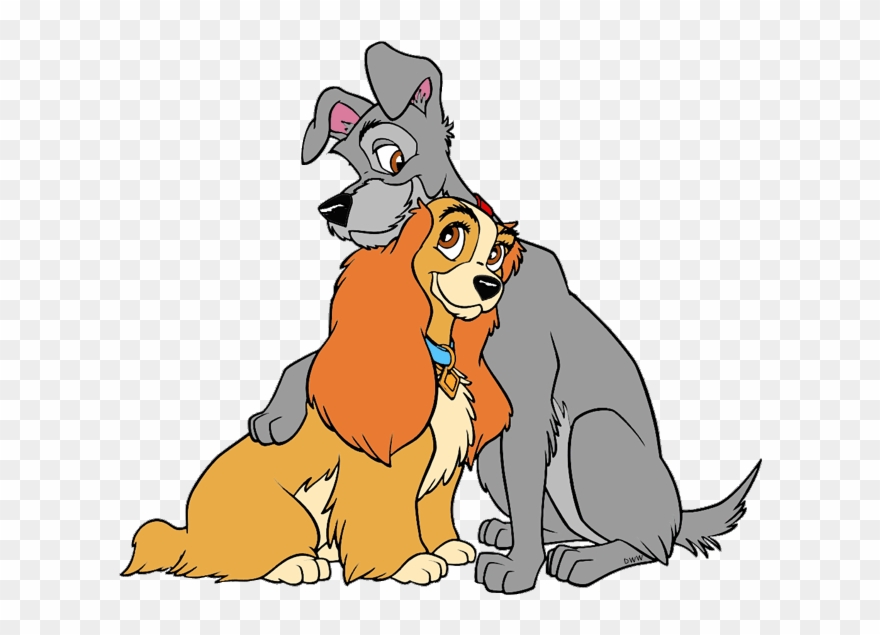 Lady And The Tramp Hug Clipart The Tramp Scamp Trusty - Lady And The Tramp Kiss Clip Art - Png Download