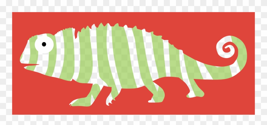 Chameleon - Red Clipart
