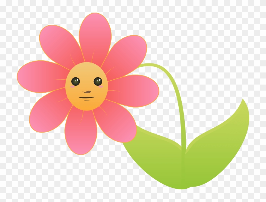Flower With Face Clipart - Png Download