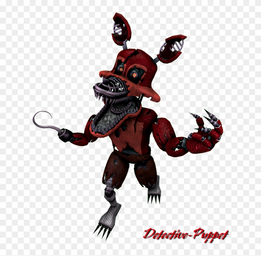Nightmare Foxy - Fnaf Nightmare Foxy Png Clipart