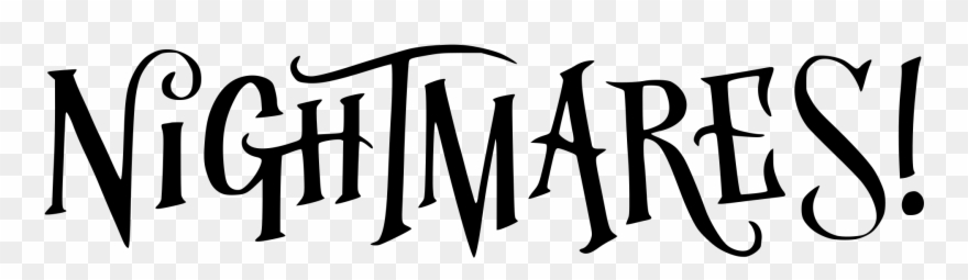 Open - Nightmare Text Transparent Clipart