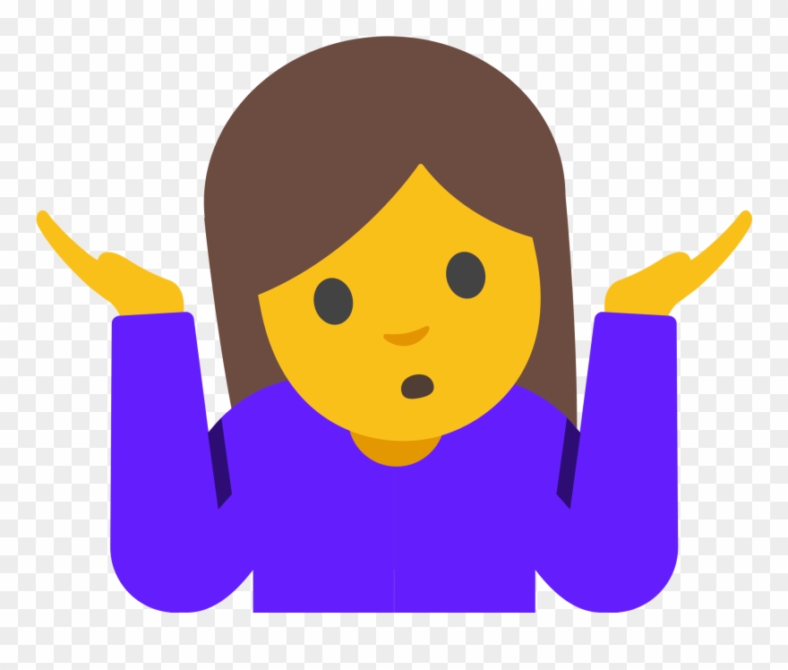 Open - Shrug Emoji Android Clipart
