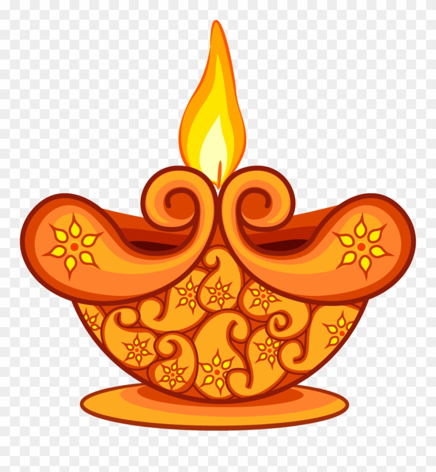 Lamp Clipart Lamplight - Clipart Diwali Lamp Png Transparent Png