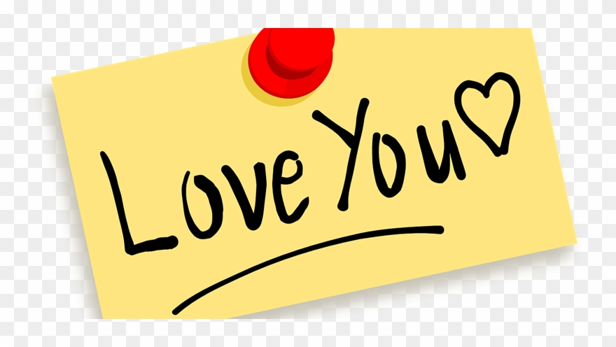 Love Messages - Love You Sticky Note Clipart