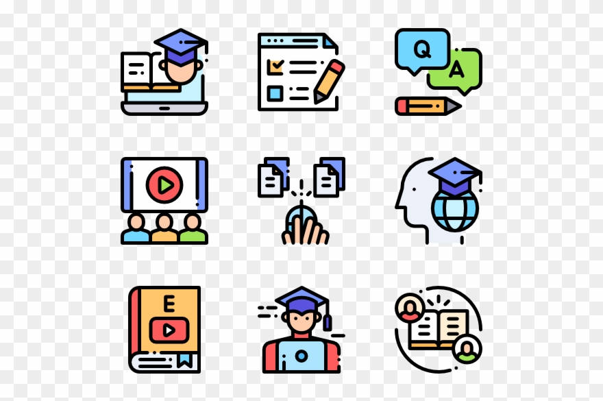 Online Learning - Cyber Security Icon Clipart