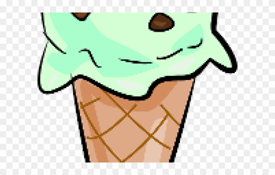 Ice Cream Clipart Number - Mint Chocolate Chip Ice Cream Clip Art - Png Download