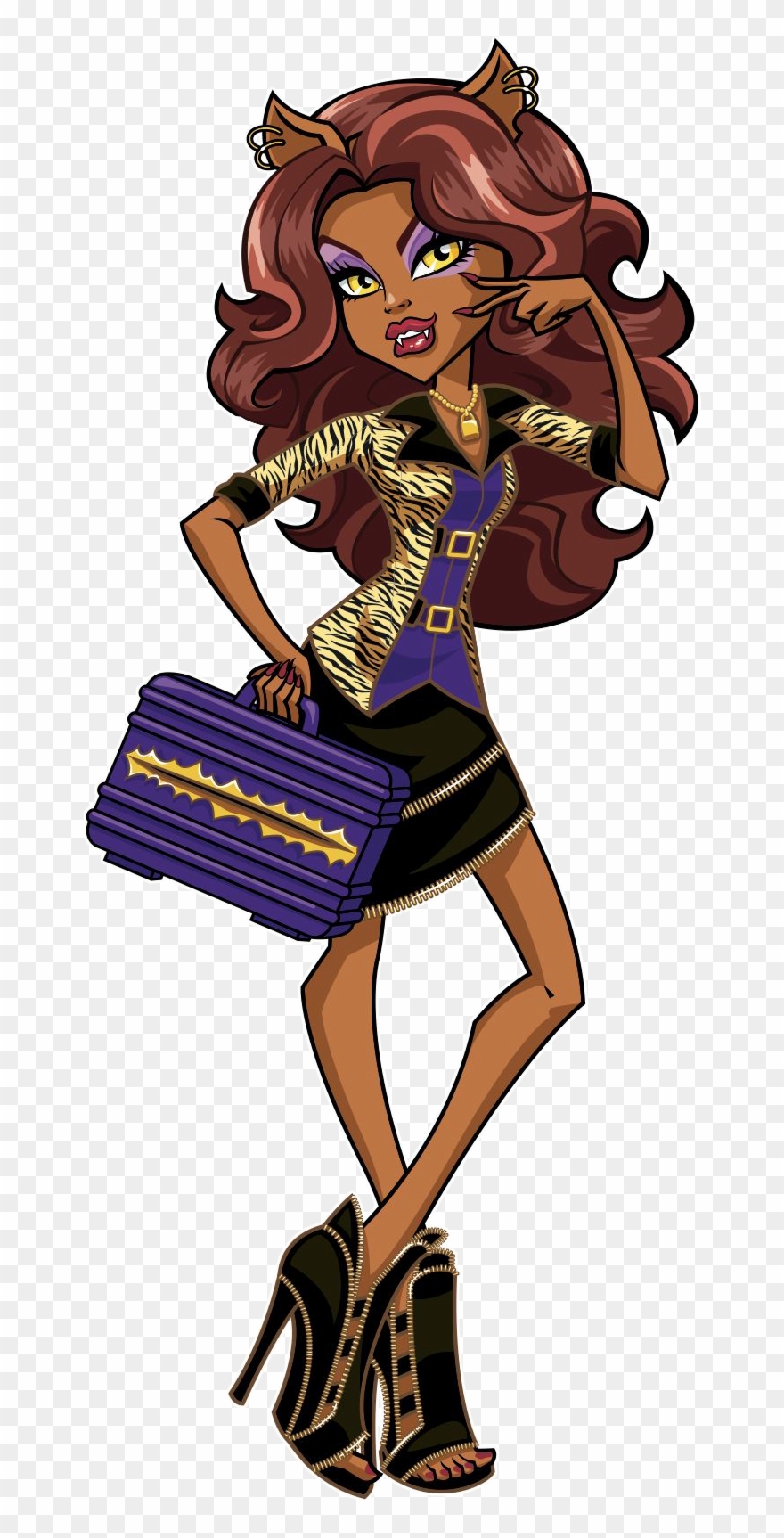 Confident And Fierce, She Is Considered The School's - Monster High Clawdeen Comic Clipart