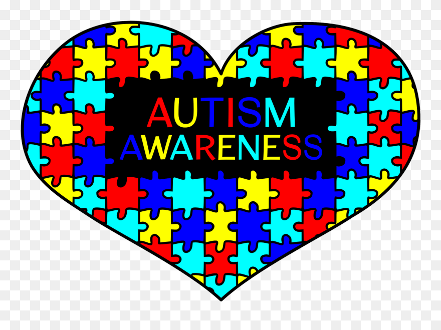 What Is Autism And Down Syndrome - Autism Awareness Heart Clipart