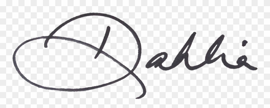 Dahlia Signature - Dahlia Clipart