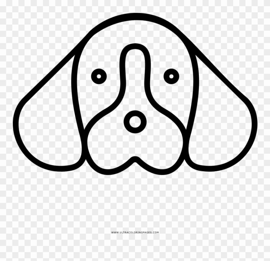 Dog Face Coloring Page - Cara De Perro Dibujo Clipart