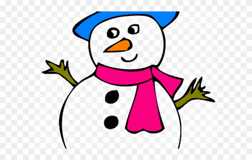 Winter Snow Clipart Disney - Chubby Snowman With Carrot Nose - Png Download