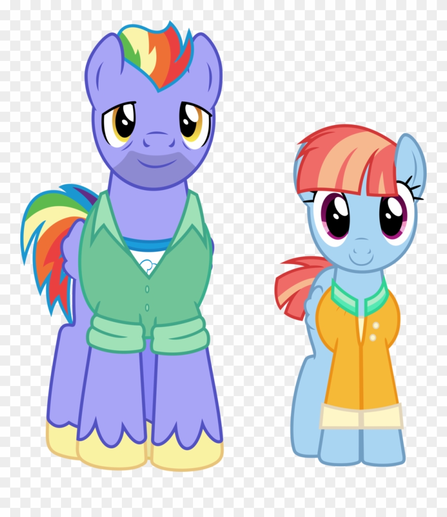 Parents Clipart Mother Father - Mlp Los Padres De Rainbow Dash - Png Download