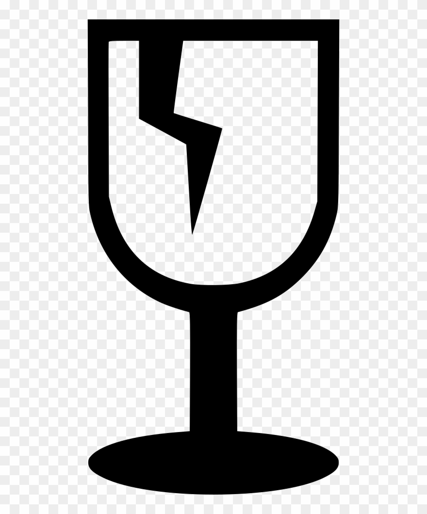 Fragil Broken Glass Comments - Broken Glass White Icon Png Clipart