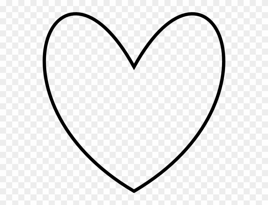 Bold Heart Outline 2 Clip Art At Clker - Heart Bold Outline - Png Download