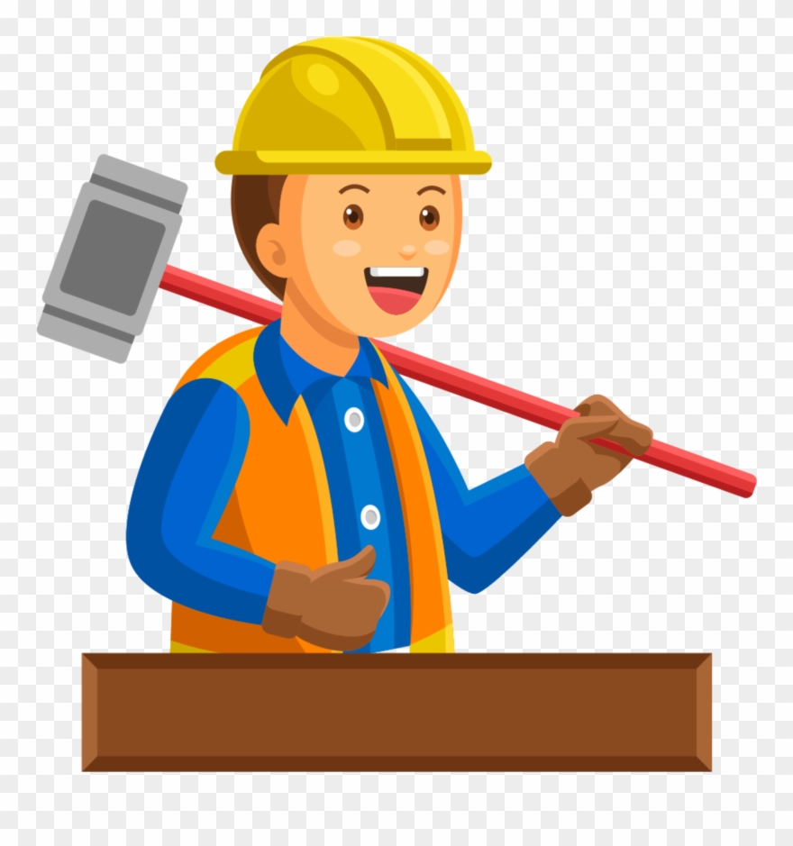 Minimalistic Hand Drawn Workers Site Labor Day Festival - Laborer Clipart