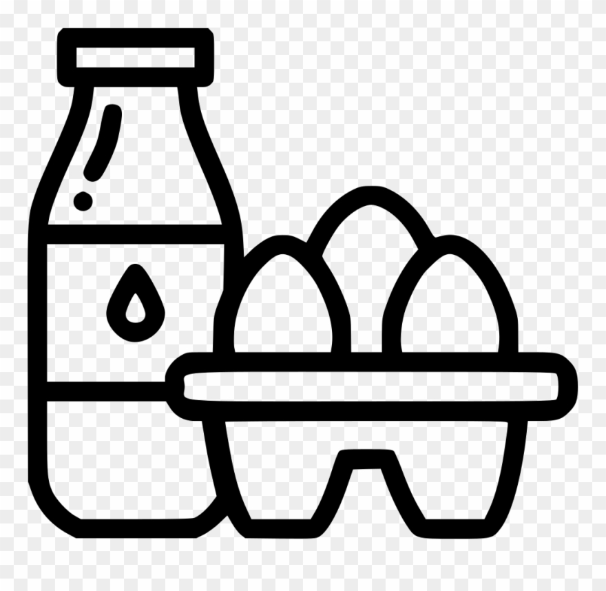 Fitness Workout Diet Protein Eggs Svg Png - Milk And Eggs Icon Clipart