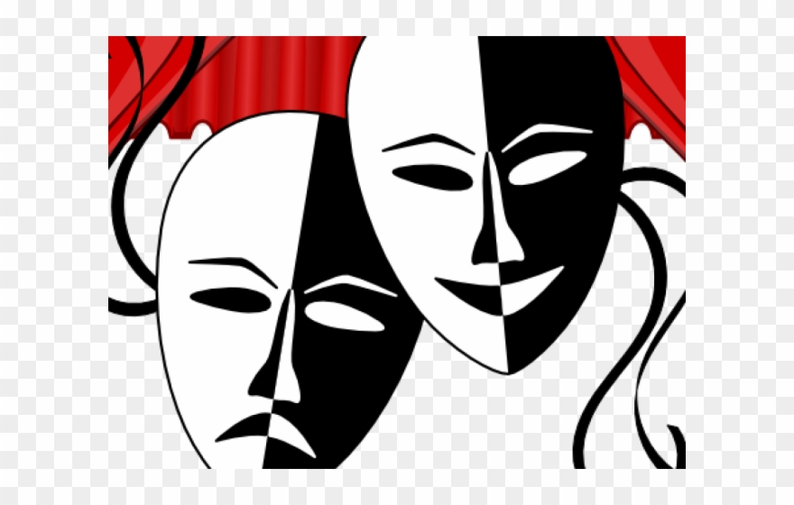 Theatre Clipart Mask - Theatre Masks - Png Download