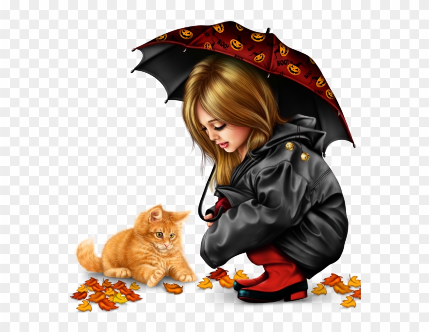 Enfants Animals For Kids, Raincoat, Little Girls, Tube, - Tubes Png Automne Clipart