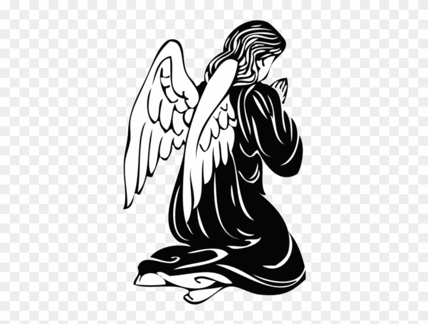 Png Free Hands Others Transprent Png Free - Black And White Drawing Tattoo Angels Clipart