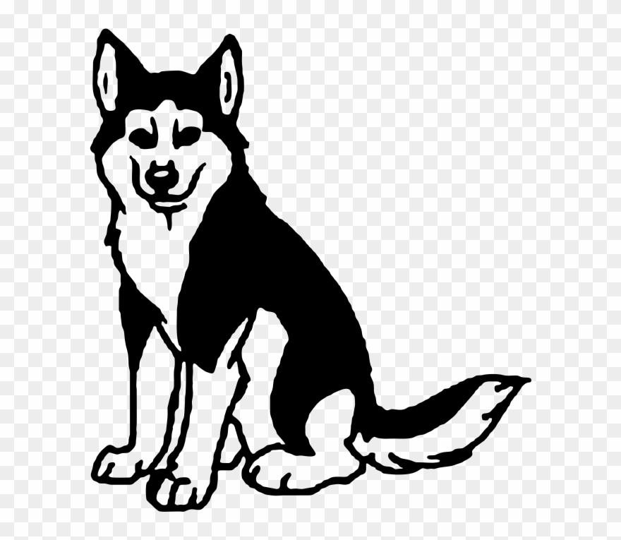 Clipart - Siberian Husky Clip Art - Png Download