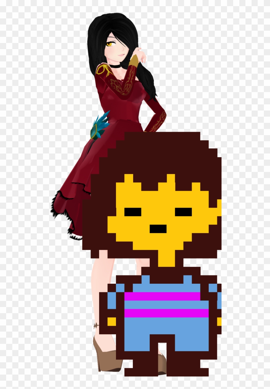 Cinder Fall And Frisk - Gif Sprite Undertale Frisk Clipart