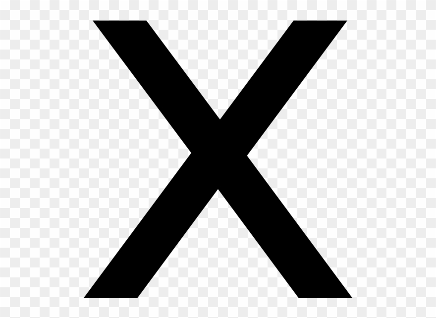 File Letter X Svg - Black X Transparent Background Clipart