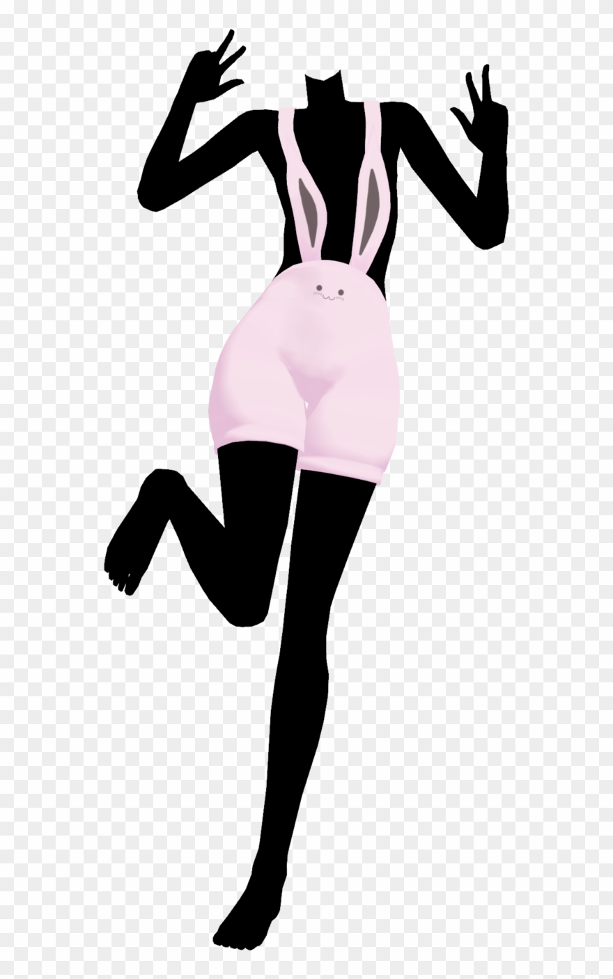 Short Clipart Short Leg - Mmd Suspender Shorts - Png Download